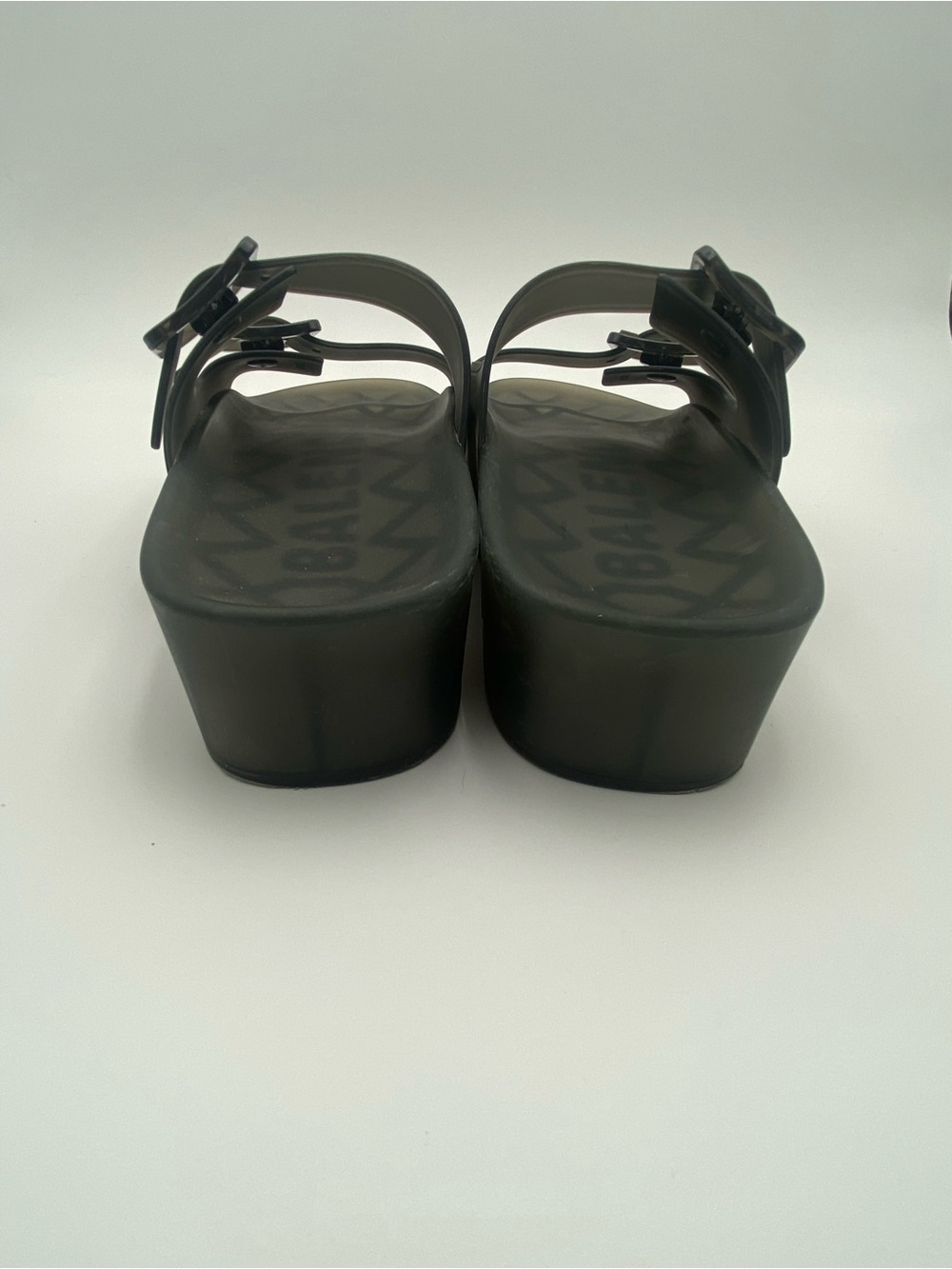 Balenciaga Black Platform Double-Buckle Slide Sandals - Picture 13 of 15